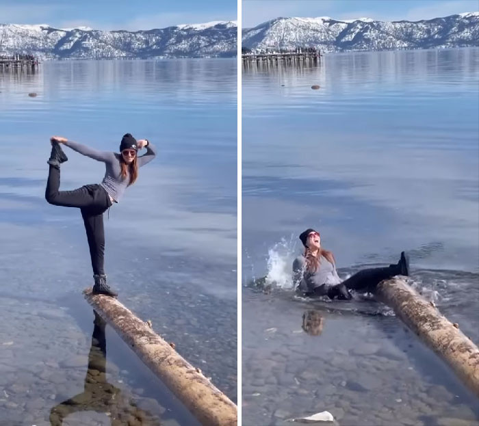 25. Chilly dive moment