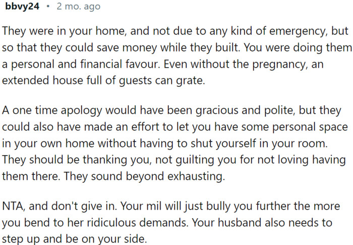 OP Should Stand Her Ground, as Giving In to Unreasonable Demands Will Only Invite Further Bullying