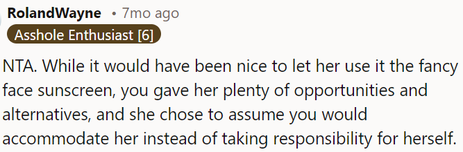 OP provided options and chances for her, but she declined.