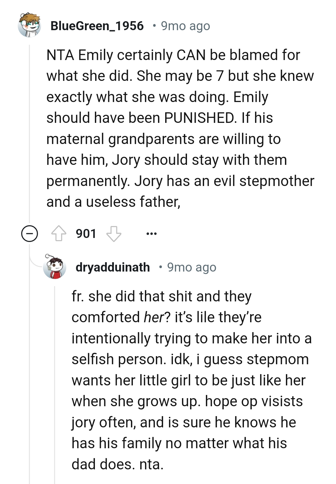 Let's head into the comments section and find out what other Redditors have to chirp into the story