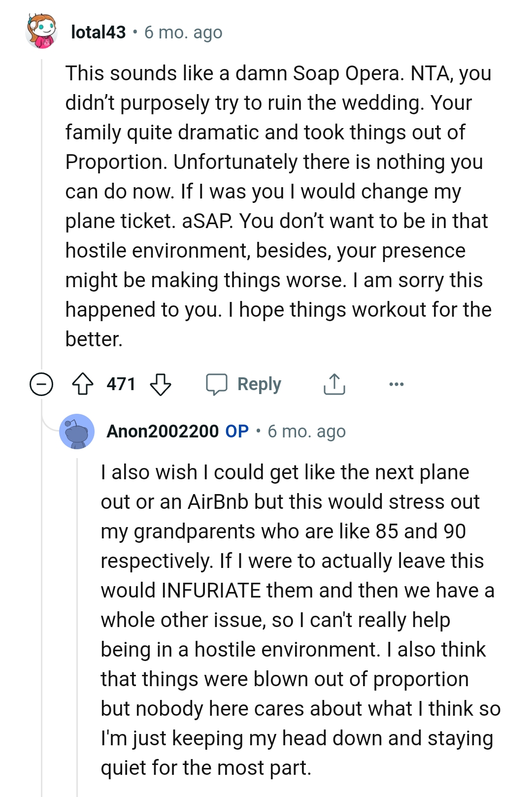 OP Should Not Be in That Hostile Environment