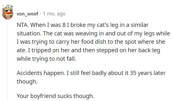 Her boyfriend's behavior isn't charming at all.