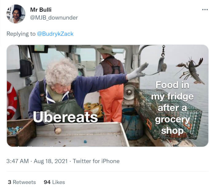 25. Ubereats vs food in my fridge