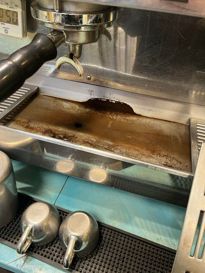 "This Is Supposed To Be Cleaned Every Night By My Coworker With ✨15 Years Of Experience Running His Own Coffee Shop✨"