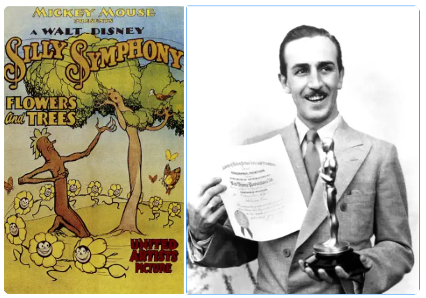 Disney's first cartoon in color was the Silly Symphony short Flowers and Trees. It was also the first to use Technicolor, making it the first full-color cartoon. Its innovation at the time earned Walt Disney his first Oscar for Best Animated Short Subject.