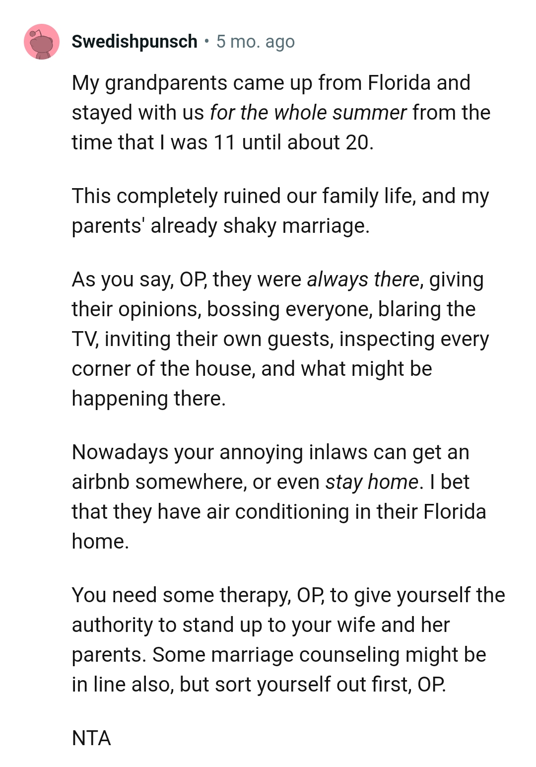 Already shaky marriage