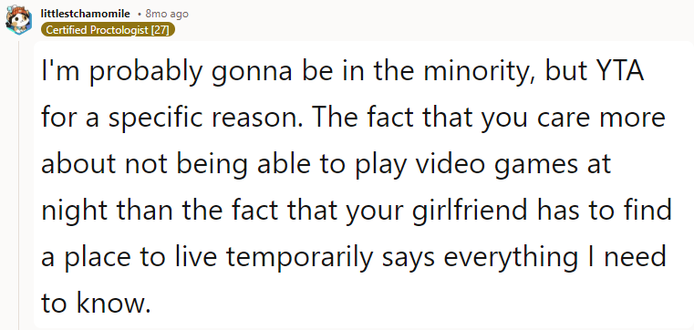 YTA - The Fact That You Care More About Not Being Able to Play Video Games