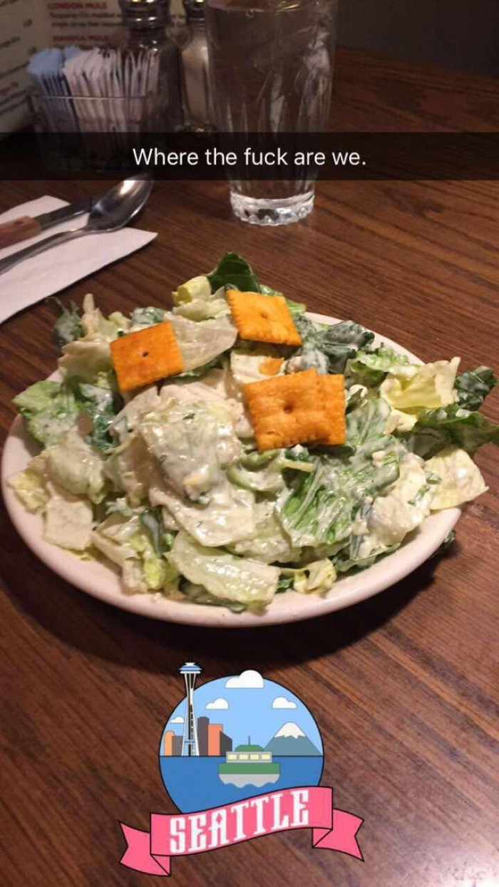 40. I was just served this dish in Seattle. Hipster food has gone full circle.