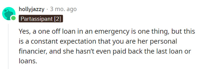 Being a friend doesn't mean signing up for a never-ending role as a personal ATM without any repayment plans.