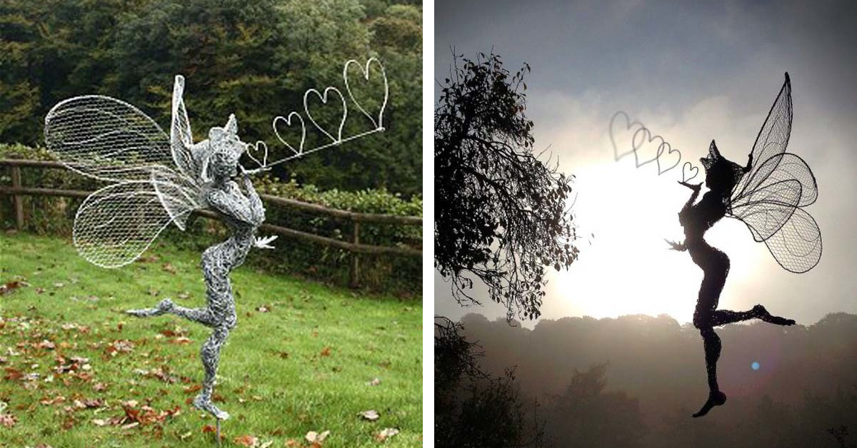 Turn Your Backyard Into An Enchanted Garden With These 25 Awesome Sculptures Made With Fairy Wires
