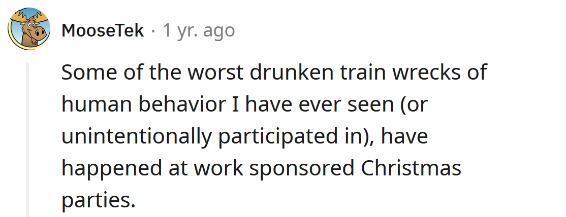 Christmas parties are the worst!