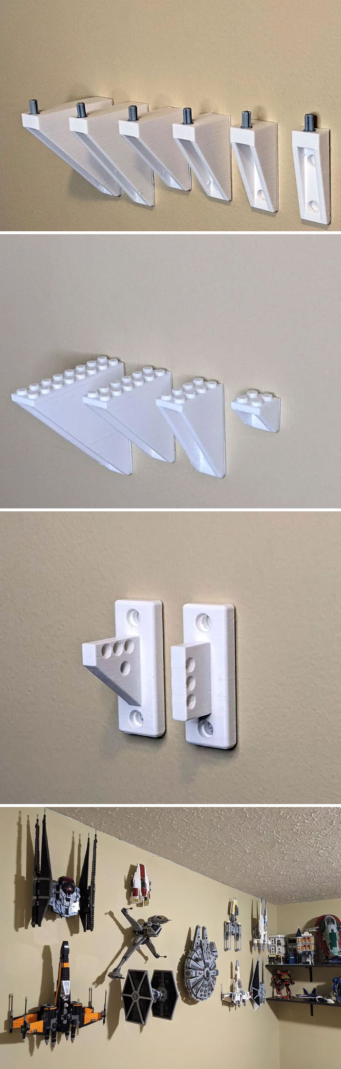 "I Created A System Of LEGO Compatible Wall Mounts"