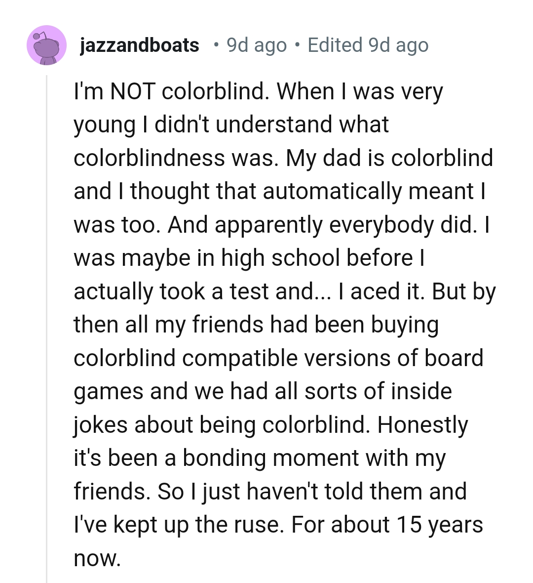 24. Buying color-blind compatible versions of board games