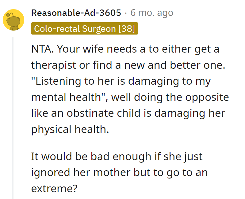 Upgrade the therapist; blaming 