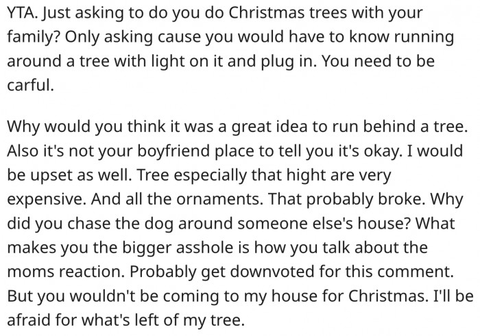 17. It makes no sense to chase a dog around in someone else's house.