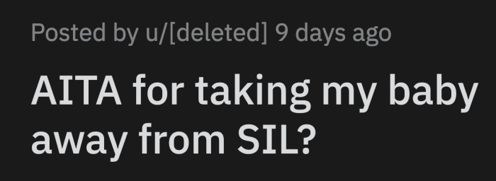 OP calmed her baby down within a few minutes