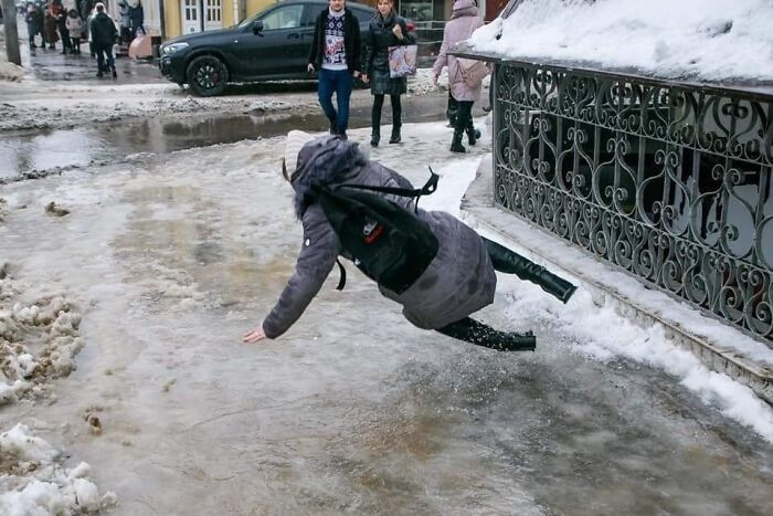 "Slippery Sidewalk"