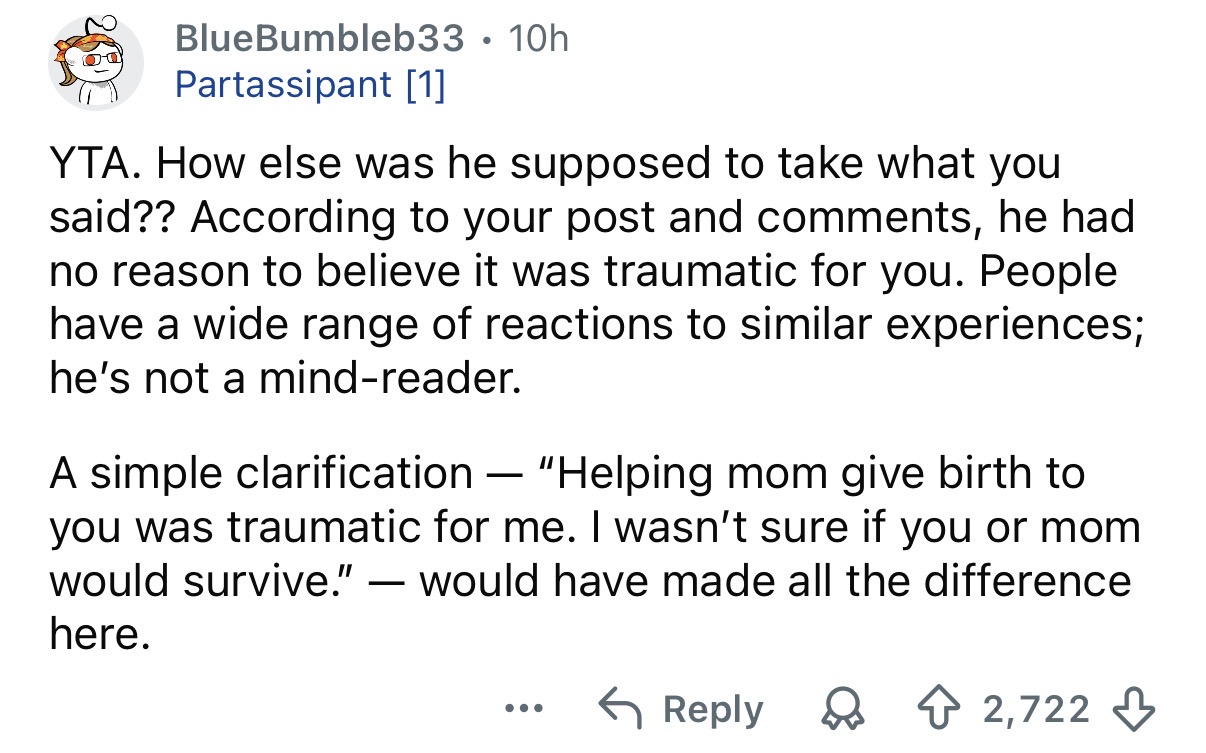 “How was he supposed to take what you said?”