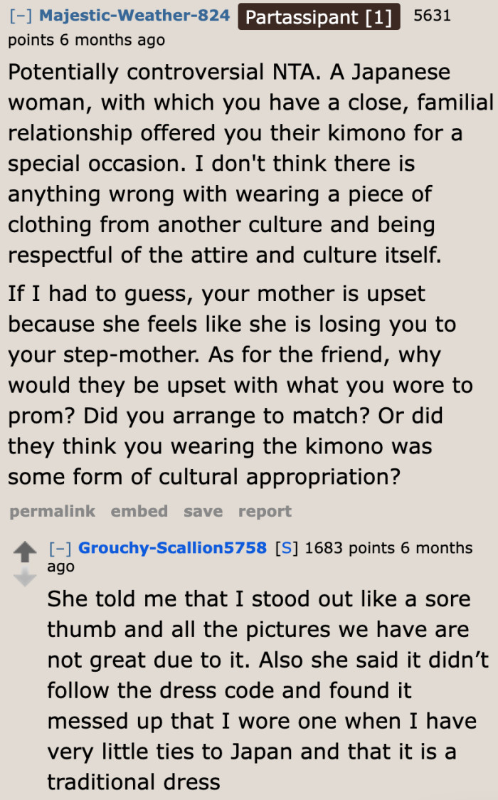 Redditors believe that while it angered her mom and her friend didn't have a warm reaction to what she did, she isn't necessarily in the wrong.