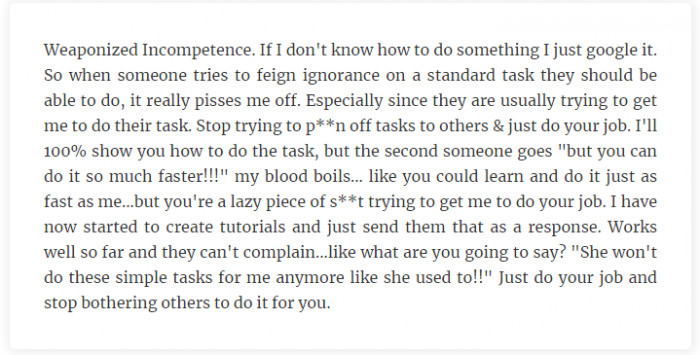 1. Weaponized Incompetence