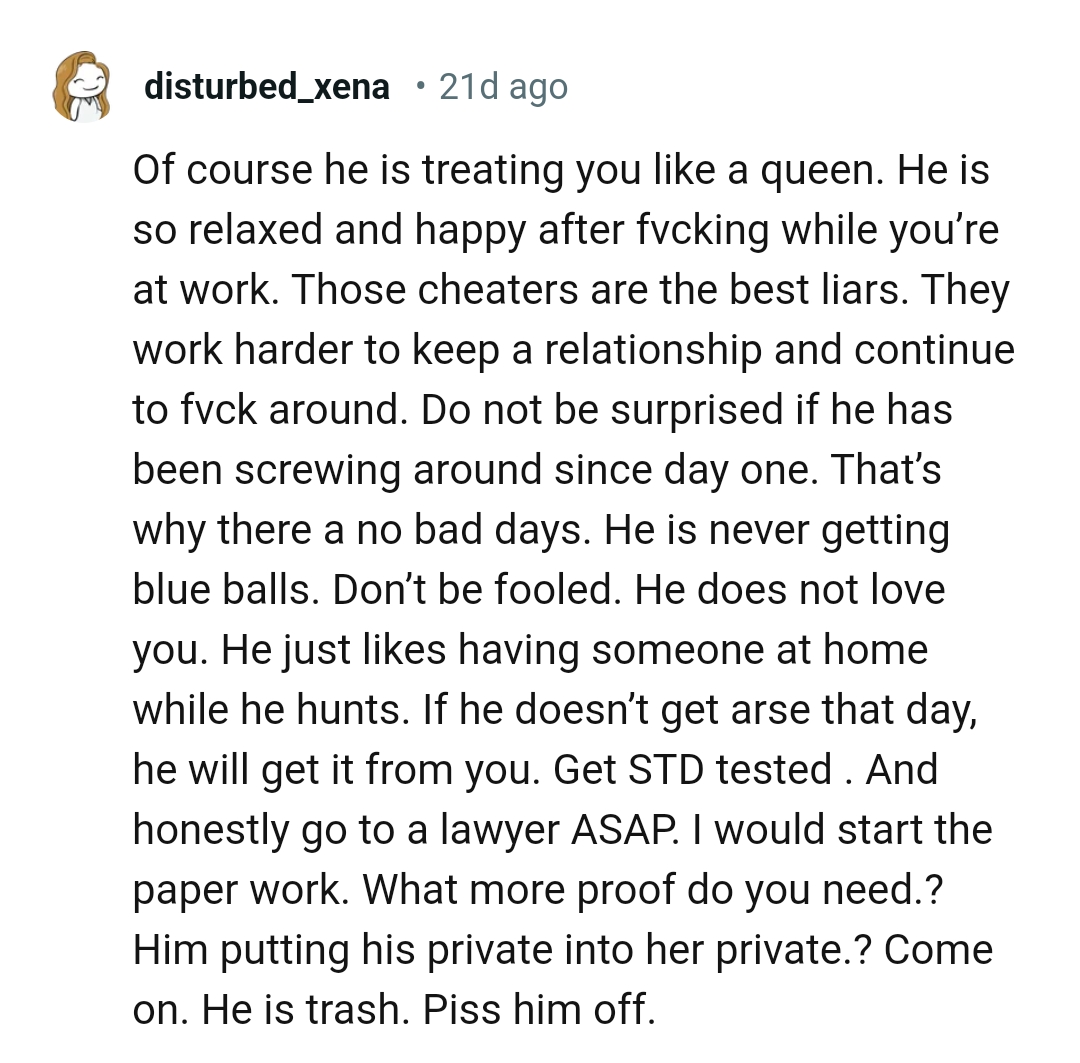 He is never getting blue balls