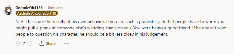 He should be a bit less dicey in his judgment.