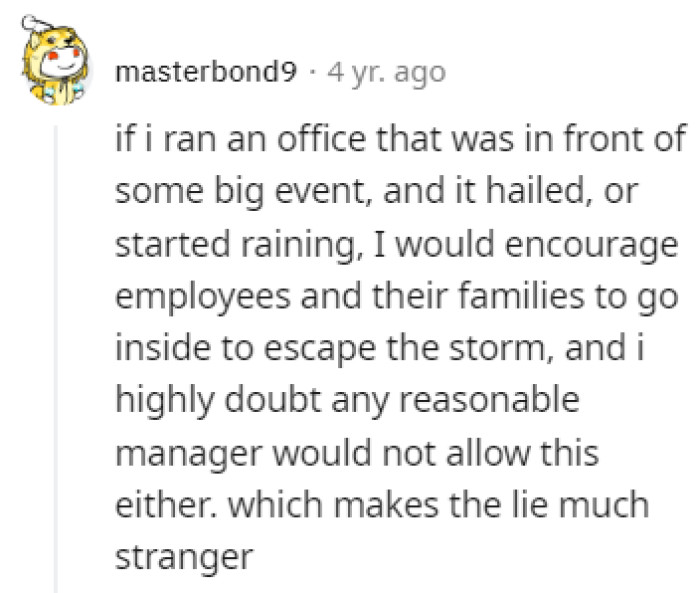 A very strange lie, indeed