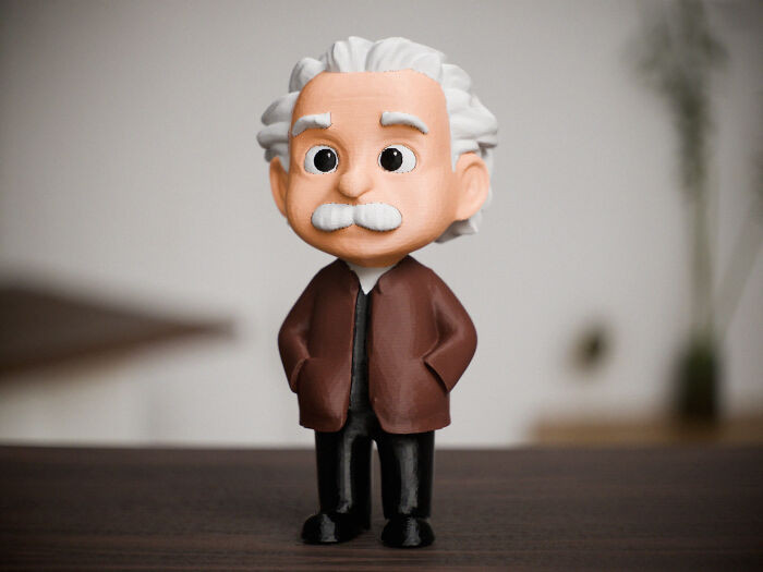 "I Made This Cute Albert Einstein Model For The Physics Contest!"
