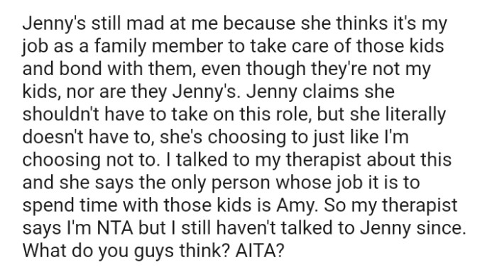 They are not the OP's kids, nor are they Jenny's