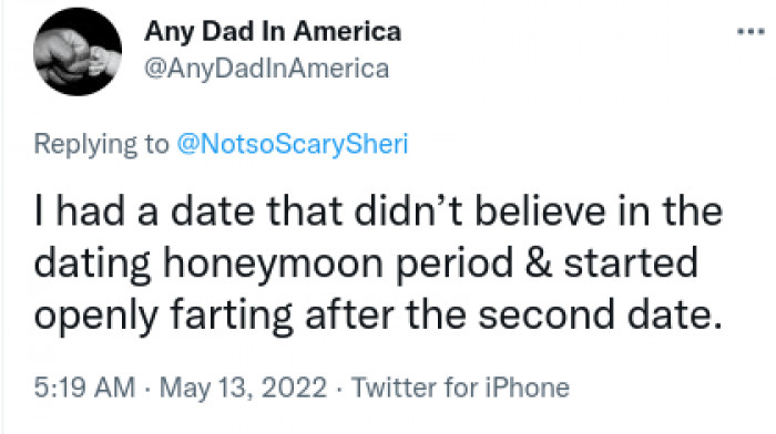 6. No dating honeymoon period here...