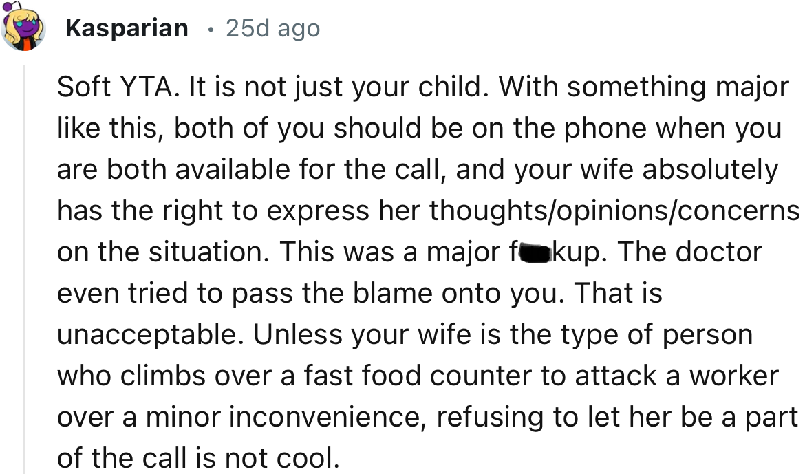 “This Was a Major F**kup. The Doctor Even Tried to Pass the Blame onto You. That Is Unacceptable.”