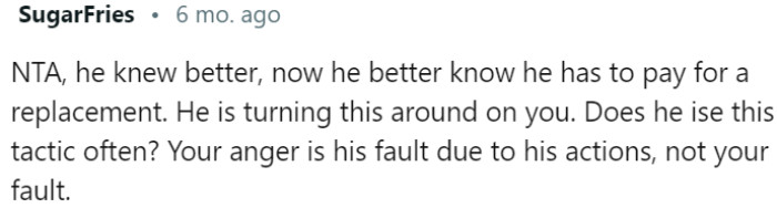 The boyfriend's negligence caused damage