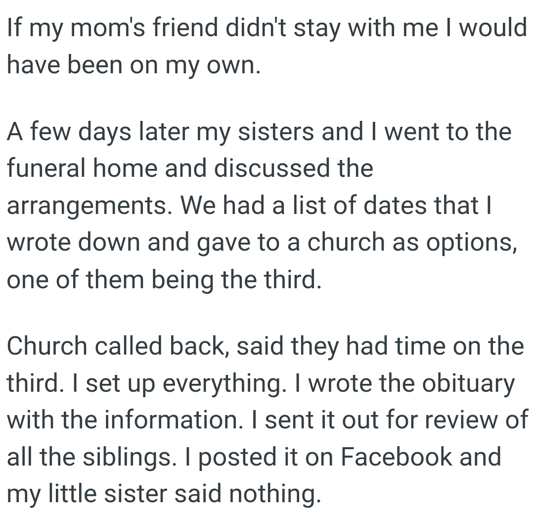 They had a list of dates that the OP wrote down and gave to a church as options