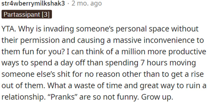 Pranks like these aren't funny; better ways to spend time exist.