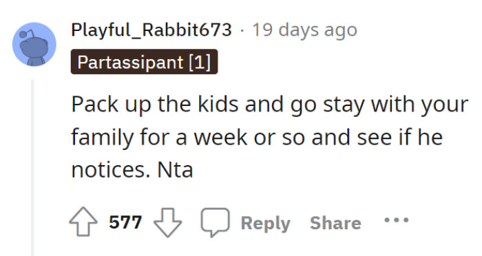 It’s like the sisters are playing house in their brother’s home. The brother, OP’s husband, who’s also playing.