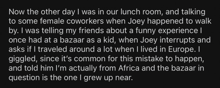 OP brought up the fact that she's actually African.