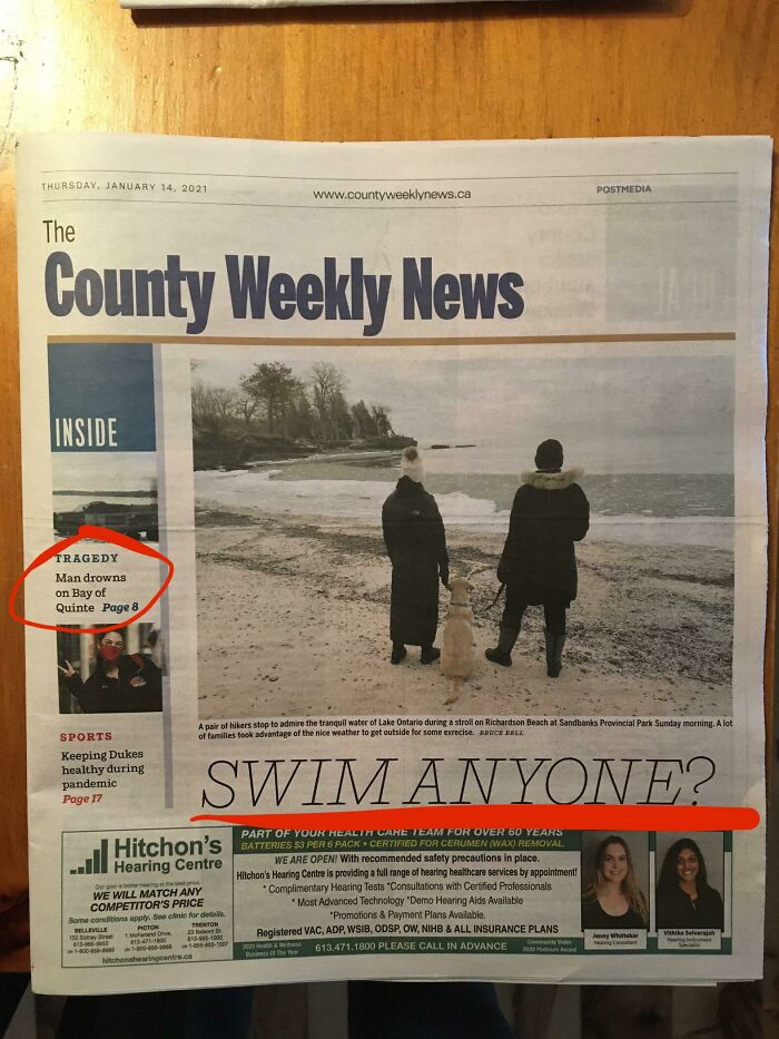 "Local Newspaper Editor Can’t Read a Room"