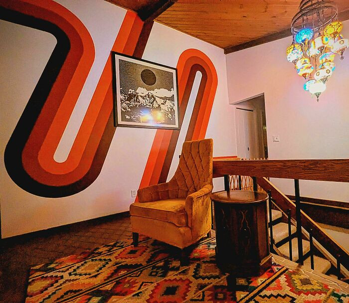 "Finished The Mural On The Entry Wall"