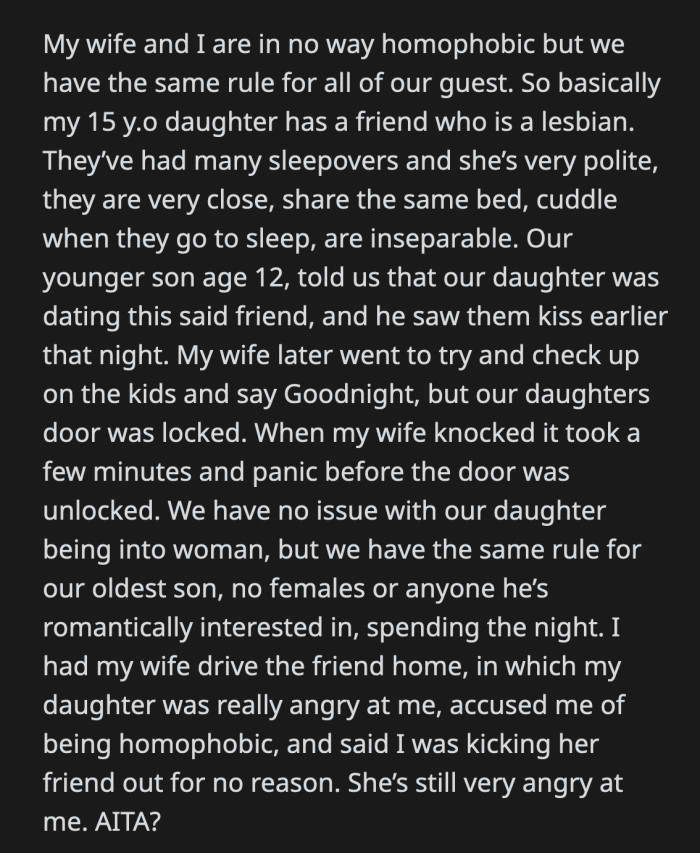 Do you think there is a hint of truth to their daughter's accusations?