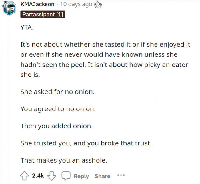 What do you think? AITA or not?