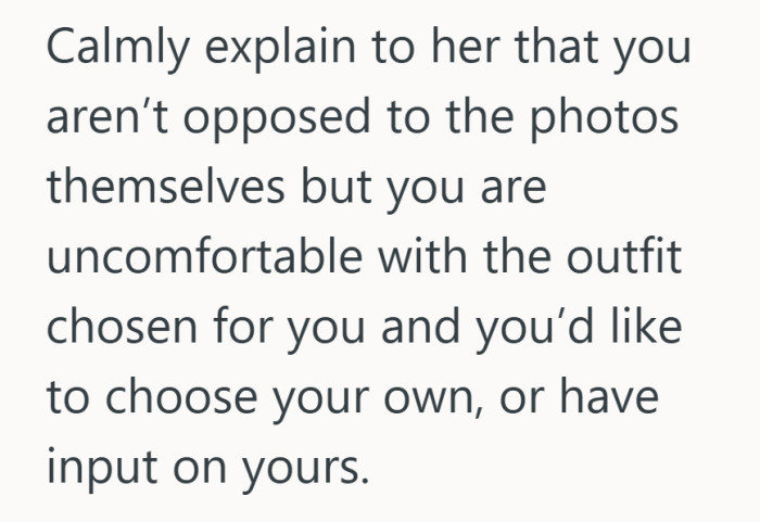 The fix might be simple. Same photo, different outfit, far fewer hurt feelings.