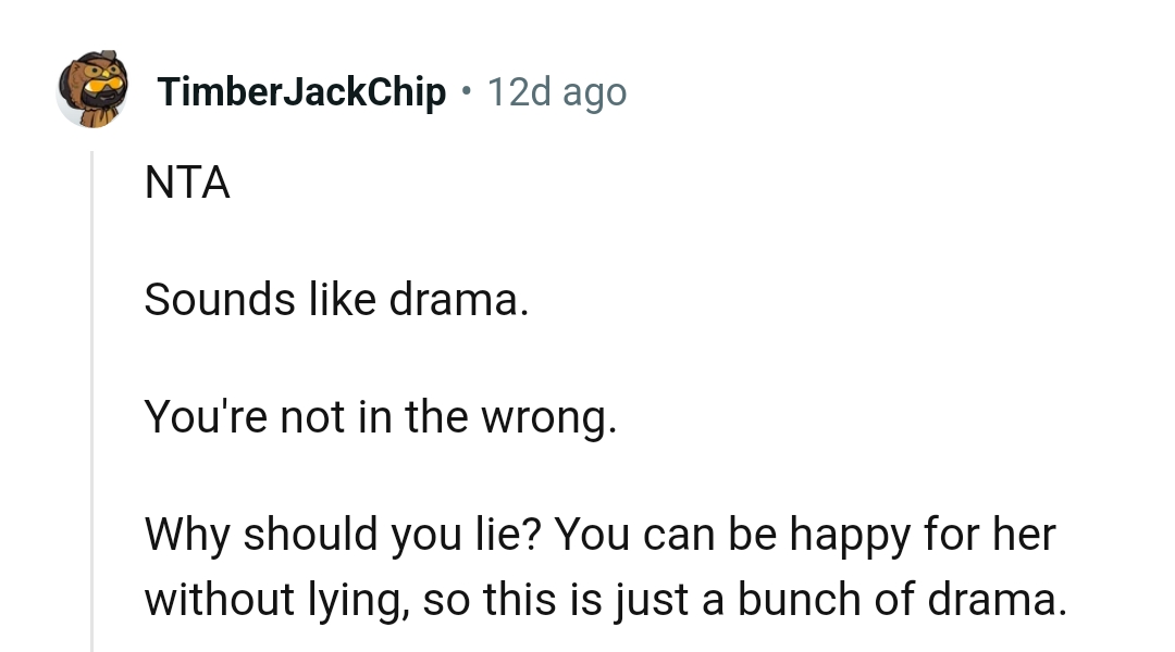 For this Redditor, OP is not in the wrong