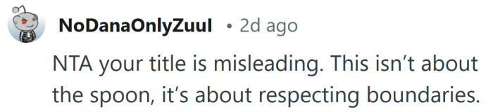 It's not about the spoon.