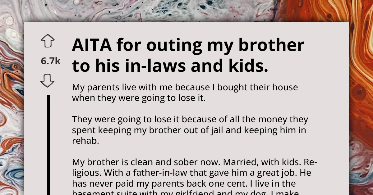 Resentful Brother Reveals Brother's History of Drug Addiction to His In-Laws After He Criticized Him for His "Hedonistic" Lifestyle