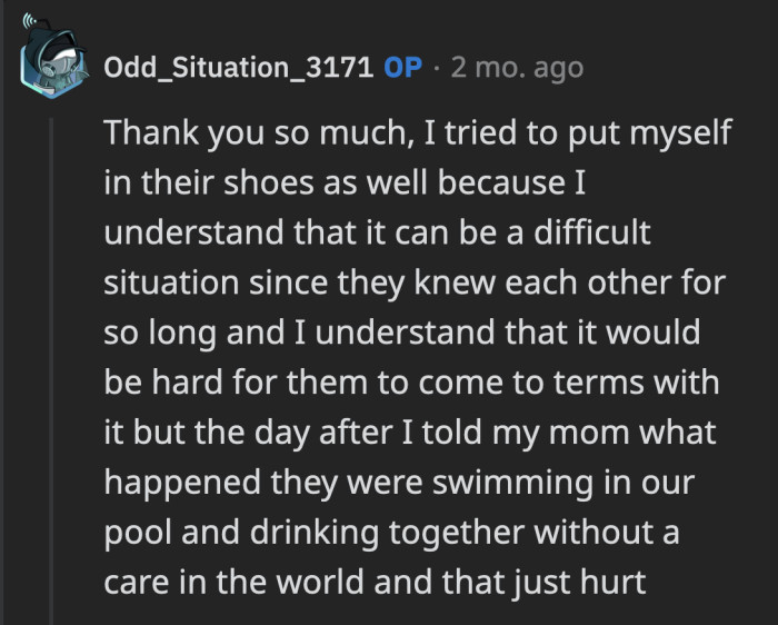 Blaming OP for What John Did Is Disgusting.