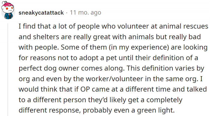 Maybe their standards are too high, but they should know there is no such thing as 'perfection'