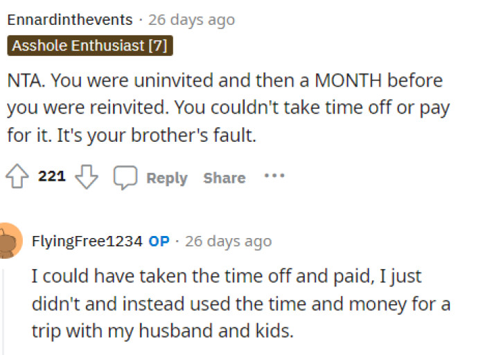 A month isn't exactly long enough for much, and even if they did have all the details figured out, she didn't have to attend.