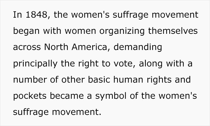 Just a pocket, saving and giving women rights!