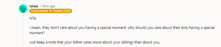 He Wants a Happy, Smiling Family. Too Bad for Him That OP Isn't in on That.