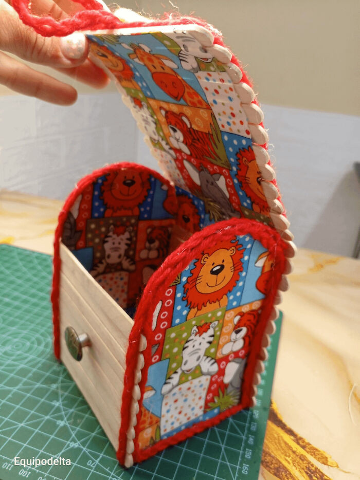 "Chest Made With Ice Cream Sticks"